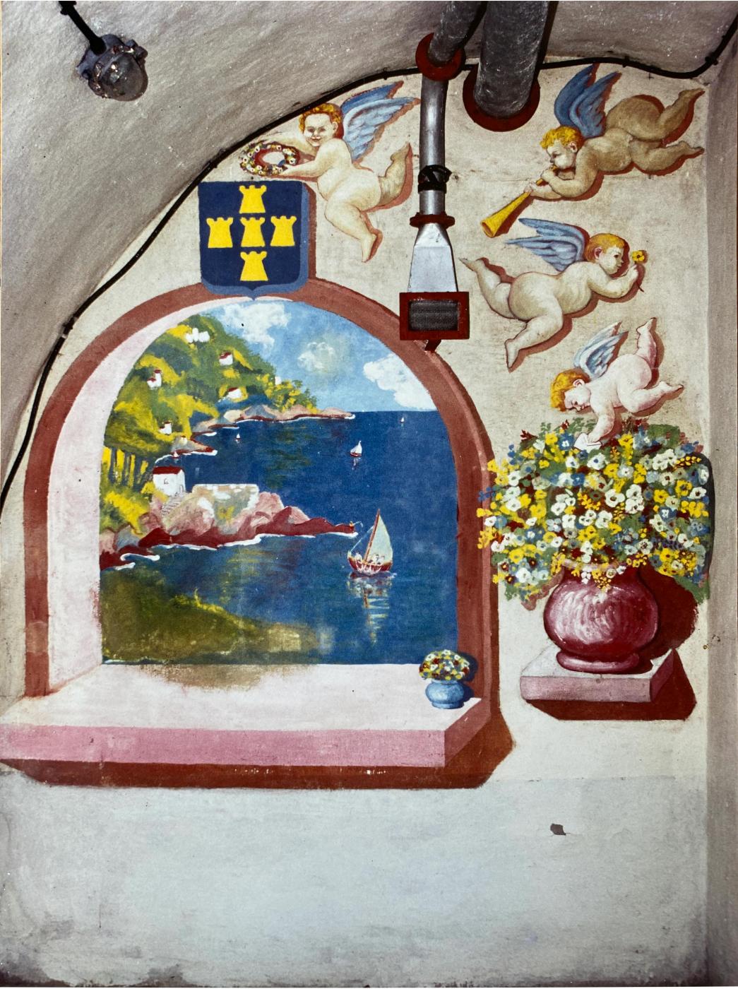 Ligne Maginot - FLAUT - (Ouvrage d'artillerie) - Peinture murale dans le casernement
Peinte par le capitaine Jacques Tramond, qui commandait le fort en sept. 39