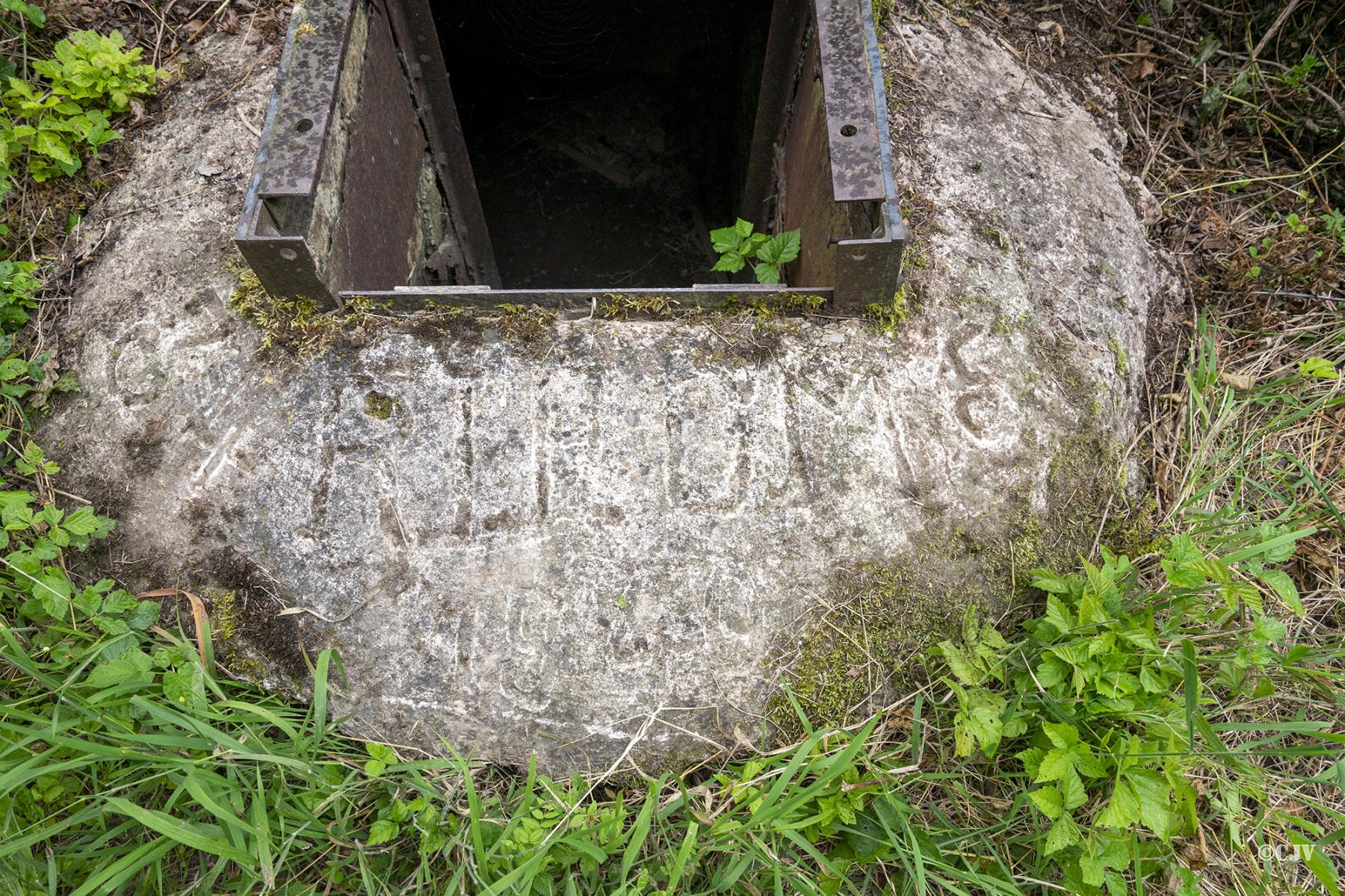 Ligne Maginot - BREITSAND 5 - (Observatoire d'infanterie) - L'inscription avec la date de construction