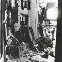 Ligne Maginot - HAUT POIRIER - (Ouvrage d'infanterie) - L'intérieur de la chambre de tir du bloc 3 après les combats