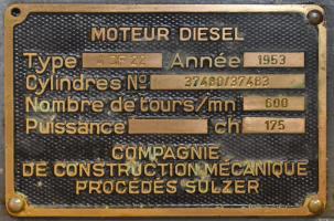 Ligne Maginot - FOUR A CHAUX - FAC - (Ouvrage d'artillerie) - Plaque de constructeur des moteurs Sulzer