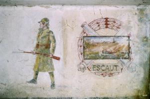 Ligne Maginot - B513 - WARGNIES LE GRAND - (Blockhaus pour canon) - Peintures murales dans le blockhaus
