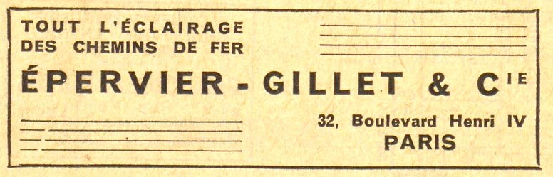 Ligne Maginot - Maiosn Epervier Gillet et Cie - Publicité, années 30