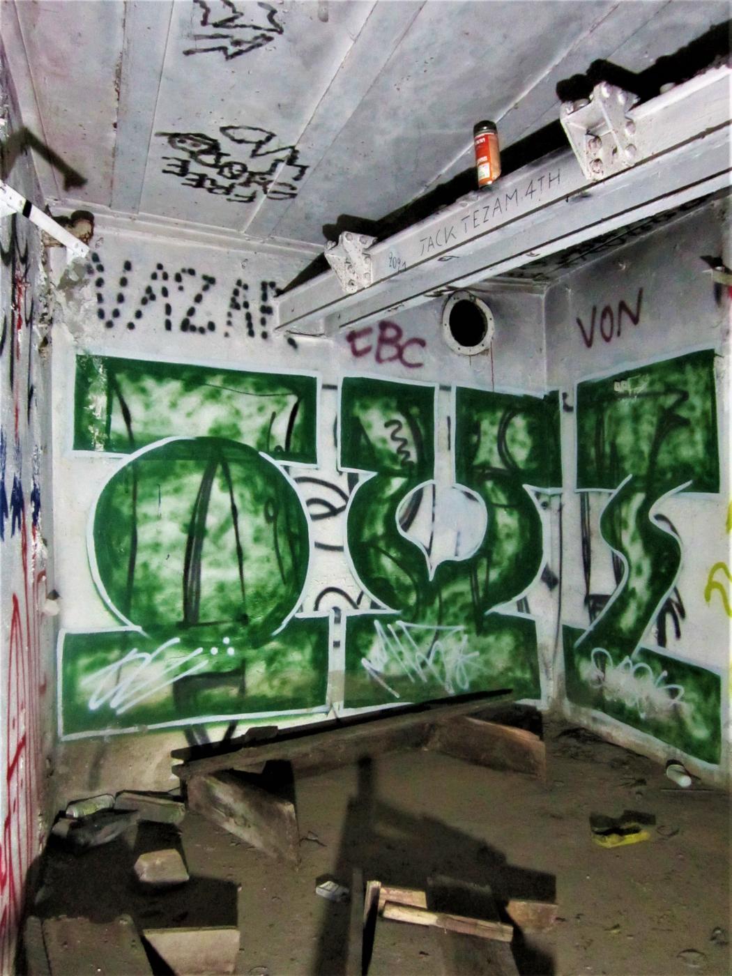 Ligne Maginot - BASSIN DE L'INDUSTRIE - (Casemate d'infanterie - double) - Chambre de tir Sud
Bi-rail du canon de 47