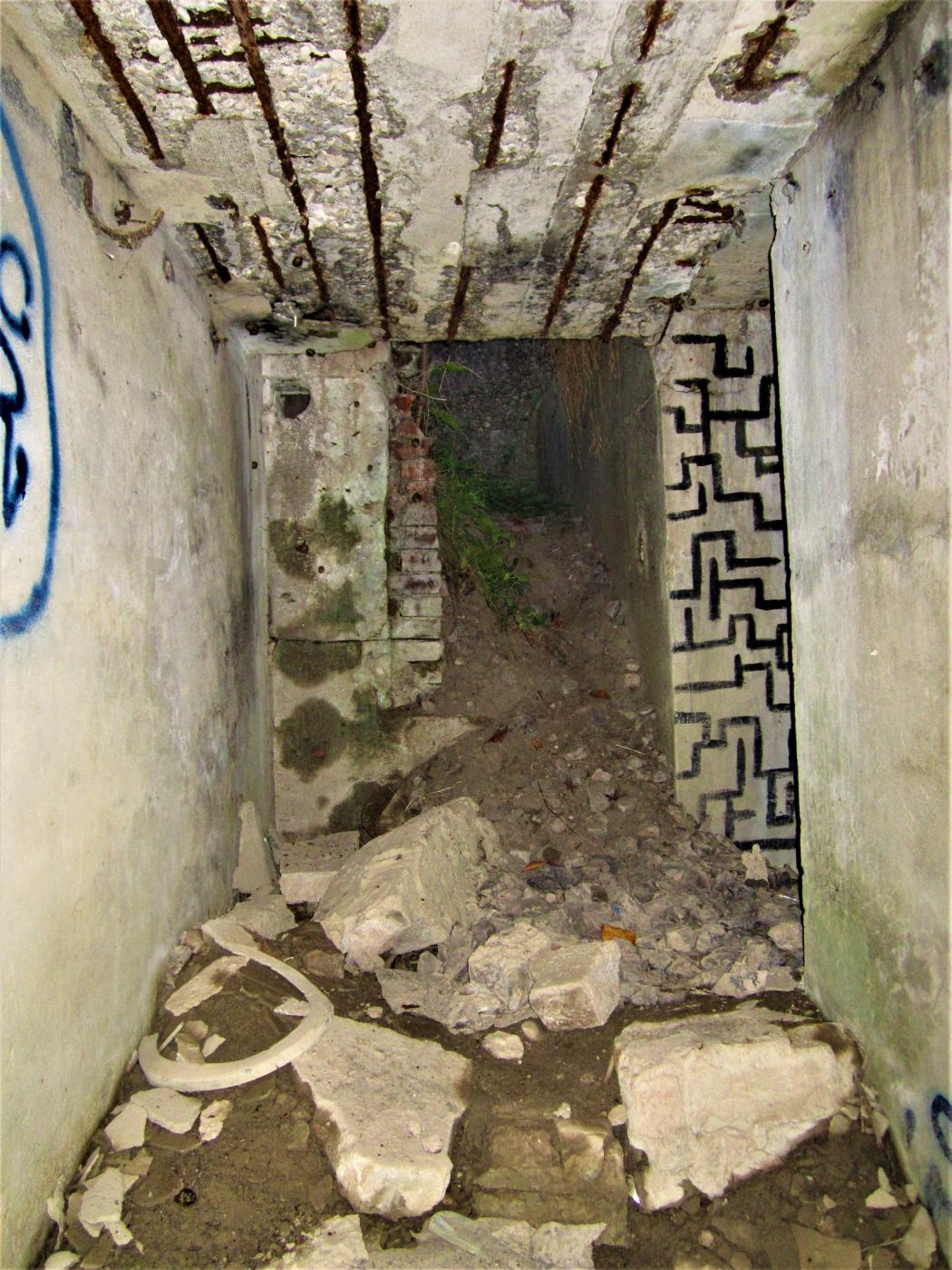 Ligne Maginot - SPORENINSEL - (Casemate d'infanterie - double) - Le second accès depuis la berge