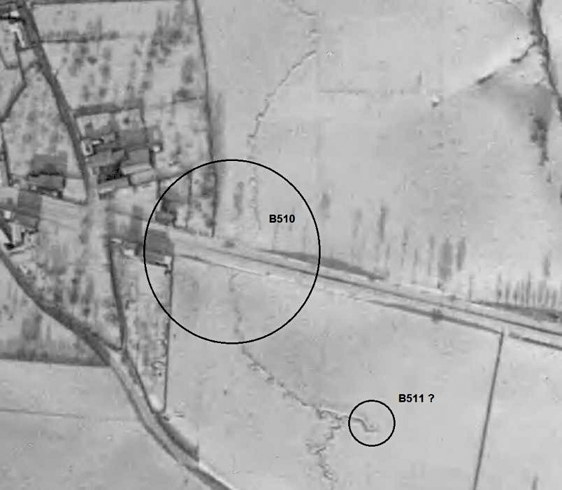 Ligne Maginot - B510 - JENLAIN Nord (Blockhaus pour arme infanterie) - Photo aérienne de l'hiver 1940
