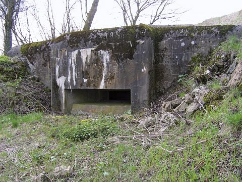 Ligne Maginot - AB7 - (Blockhaus pour canon) - Le créneau pour canon