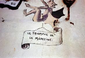 Ligne Maginot - COUME VILLAGE - A29 - (Ouvrage d'infanterie) - Le triomphe de la médecine,
l'une des fresques peintes par G HUMBLOT
