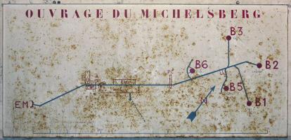 Ligne Maginot - MICHELSBERG - A22 - (Ouvrage d'artillerie) - Entrée mixte
Plan affiché dans l'entrée