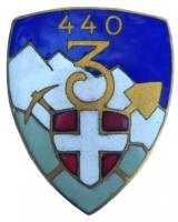 Ligne Maginot - 440° Régiment de pionniers - Insigne du 3ème bataillon