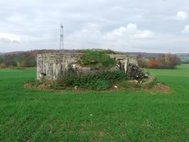 Ligne Maginot - M71B - (Blockhaus pour arme infanterie) - La façade arrière et son entrée protégée.