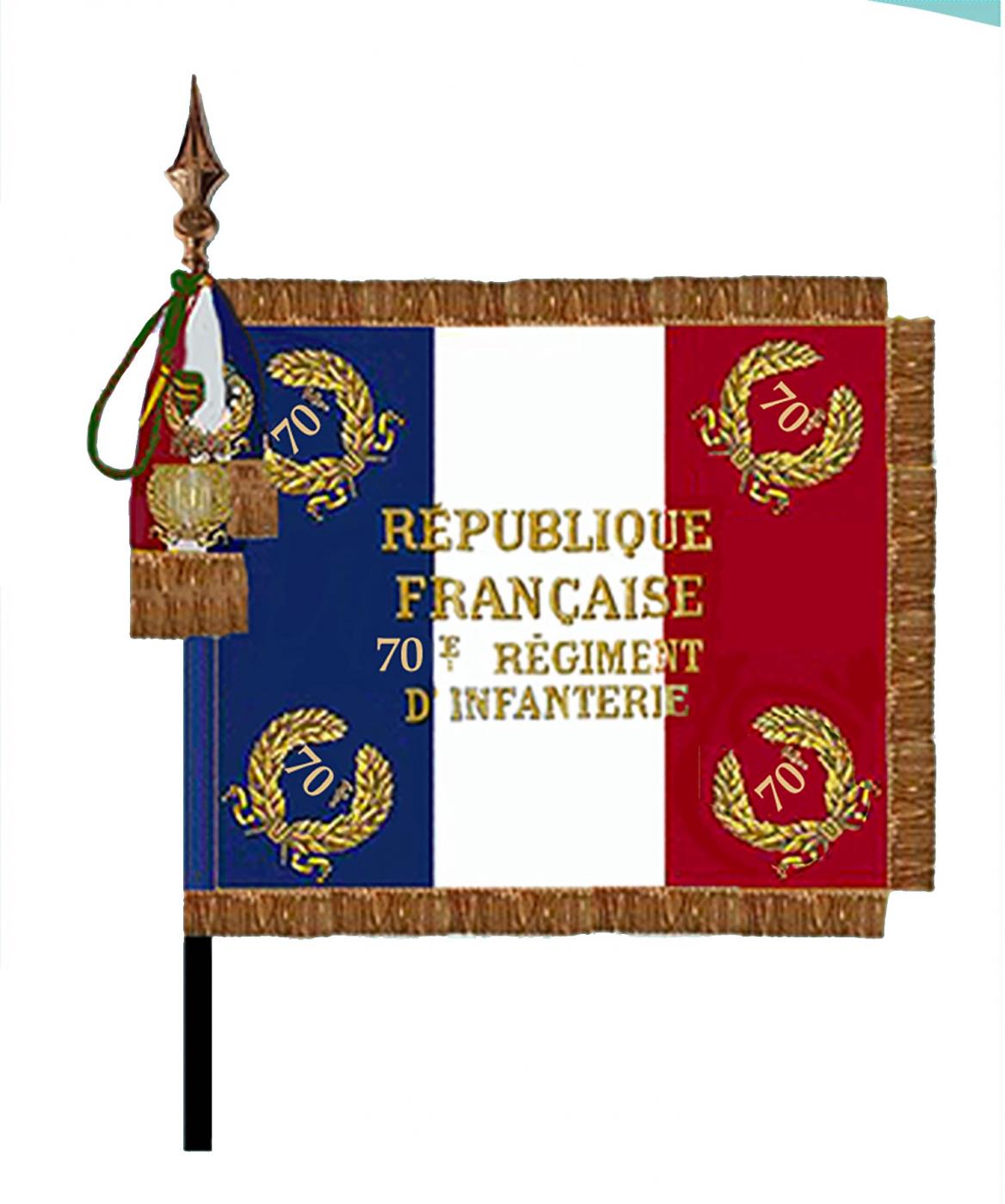 Ligne Maginot - 70° Régiment d'Inafaterie de Forteresse - Reconstitution du drapeau du régiment