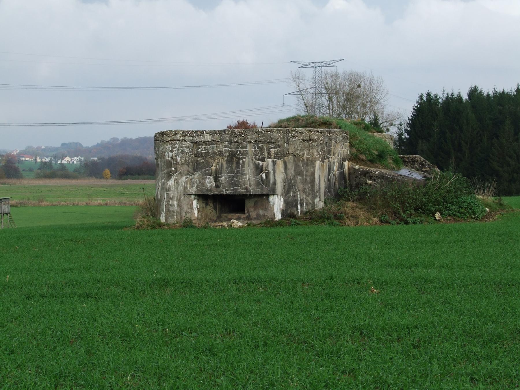 Ligne Maginot - M71B - (Blockhaus pour arme infanterie) - Le flanquement à gauche.