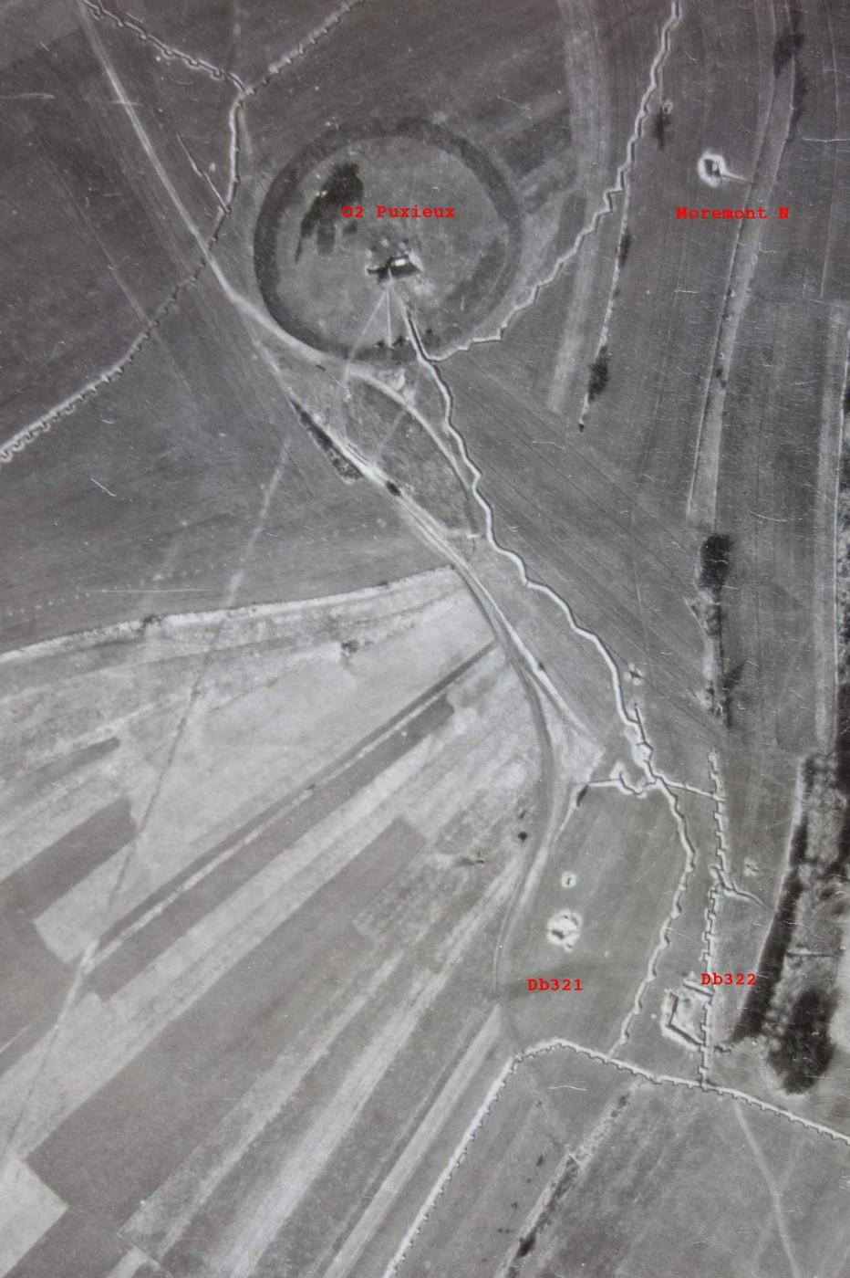 Ligne Maginot - Vue aérienne prise lors d'une mission du 9 mars 1940 depuis une altitude de 2000 m. - Vue aérienne prise lors d'une mission du 9 mars 1940 à 15h30 depuis une altitude de 2000 m.
