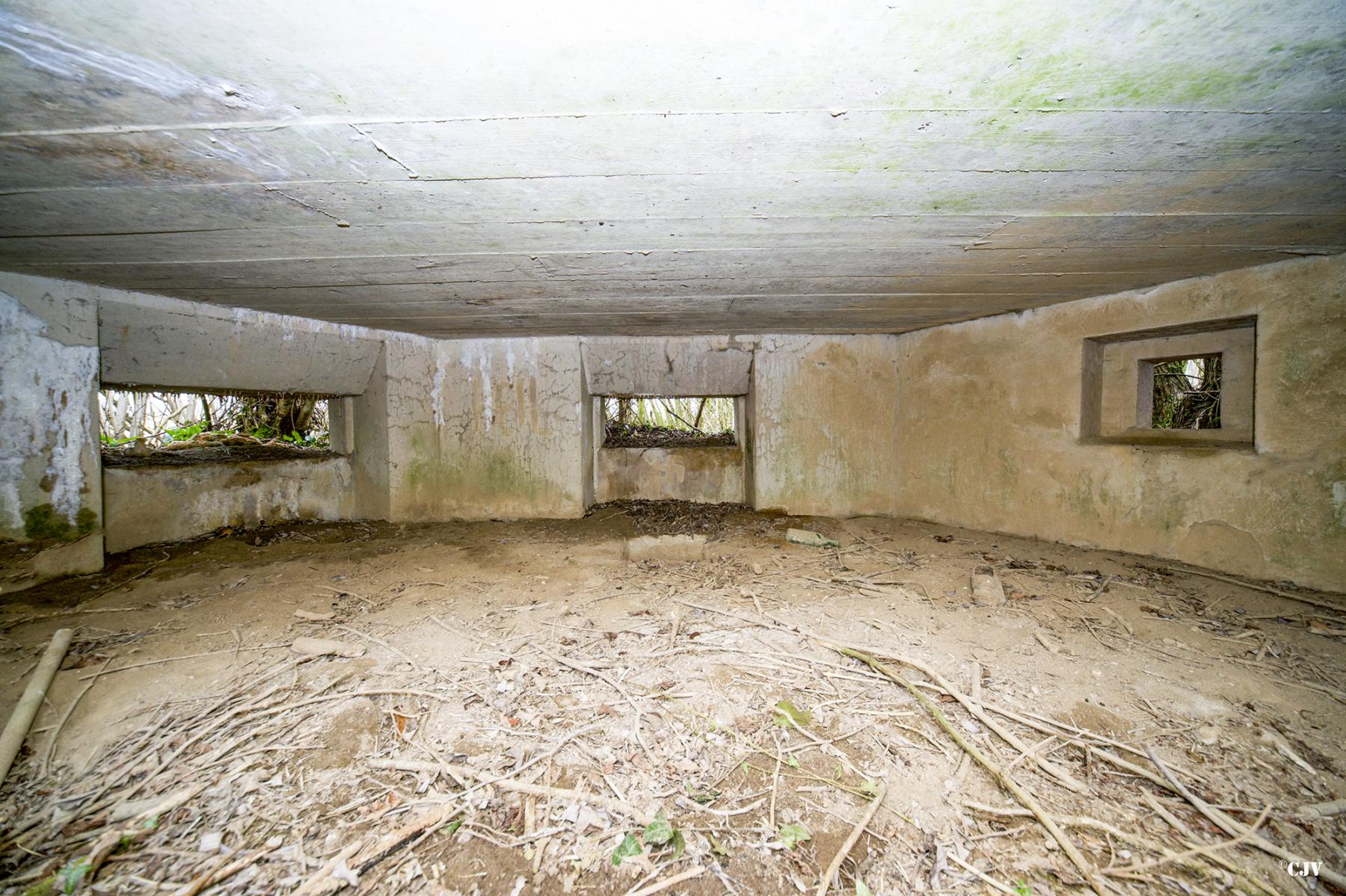 Ligne Maginot - B636 - BOIS D'ELESMES - (Blockhaus pour canon) - L'intérieur
La taille des créneaux est different