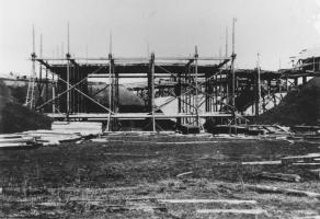 Ligne Maginot - IMMERHOF - A10 - (Ouvrage d'infanterie) - Photo de la construction de l'ouvrage
Echafaudages (entrée ?)