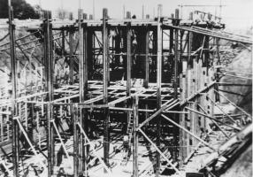 Ligne Maginot - IMMERHOF - A10 - (Ouvrage d'infanterie) - Photo de la construction de l'ouvrage
Échafaudages 