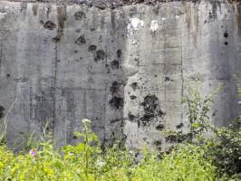 Ligne Maginot - 107 - LONGUES ORGIERES - (Blockhaus pour canon) - Face frontale, les dégâts d'obus