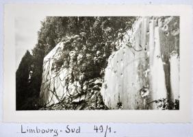 Ligne Maginot - 46/1 - LIMBOURG SUD - (Casemate d'infanterie - double) - Face Est éventrée. Photo tirée du rapport Fonlupt de 09/1945