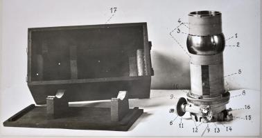 Ligne Maginot - Périscope type N - Goniomètre à rotule - Extrait de la notice provisoire de 1935. Avec sa boite de transport