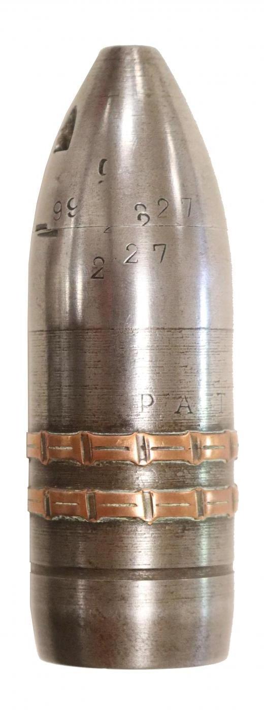 Ligne Maginot - Munition de 37 mm mle 1885 - Obus en acier mle 1916 lesté