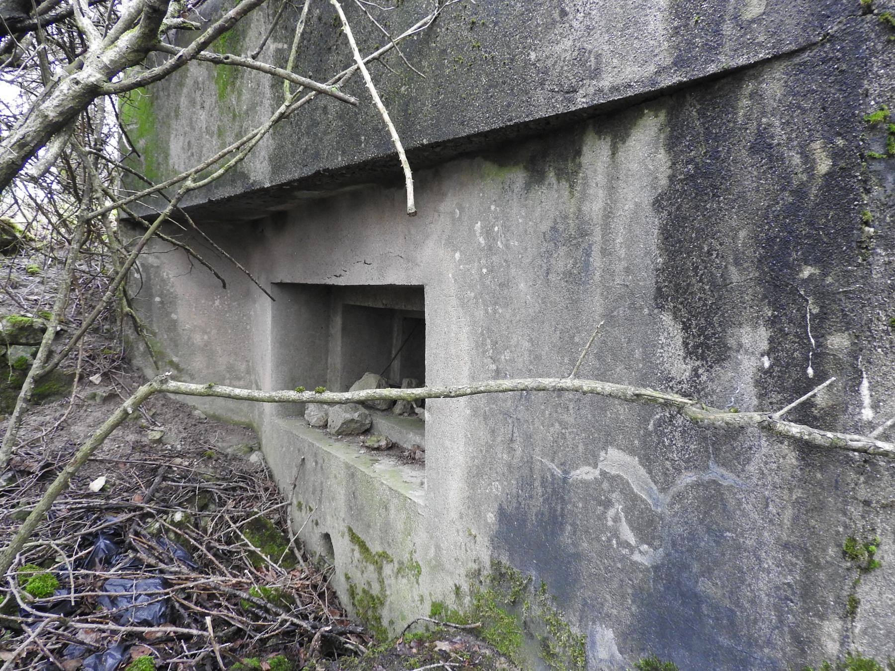 Ligne Maginot - WOLFSREDGEN EST - (Blockhaus pour canon) - Le créneaux de flanquement pour mitrailleuse.