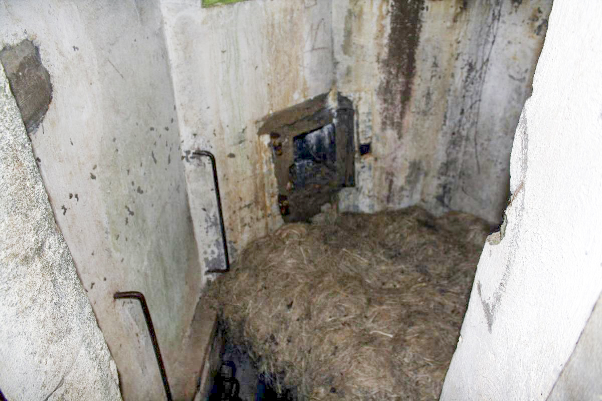 Ligne Maginot - GUEBENHOUSE 2 - (Blockhaus pour canon) - Attention au puits en bas des escaliers 