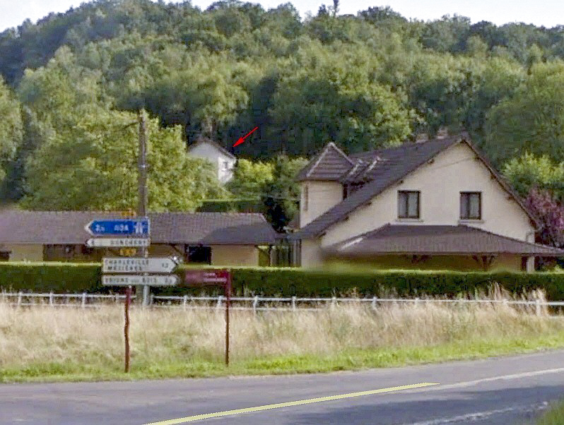 Ligne Maginot - MF9 - L - MONTIMONT - (Poste GRM - Maison Forte) - Vue depuis le carrefour avec DMP