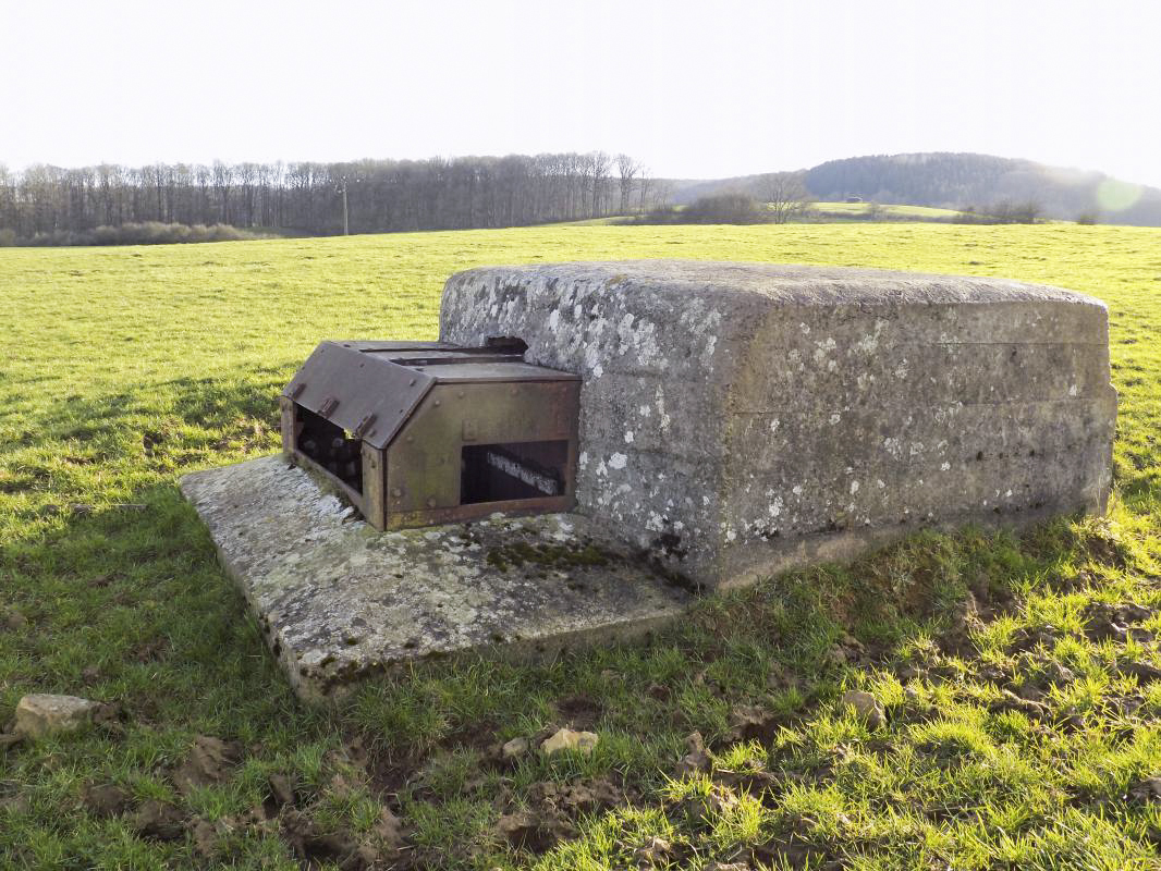 Ligne Maginot - BB129-D - TERRE LACOUE OUEST - (Observatoire d'artillerie) - Face frontale.
Bloc J - Grand Paquis Sud à l’arrière plan.