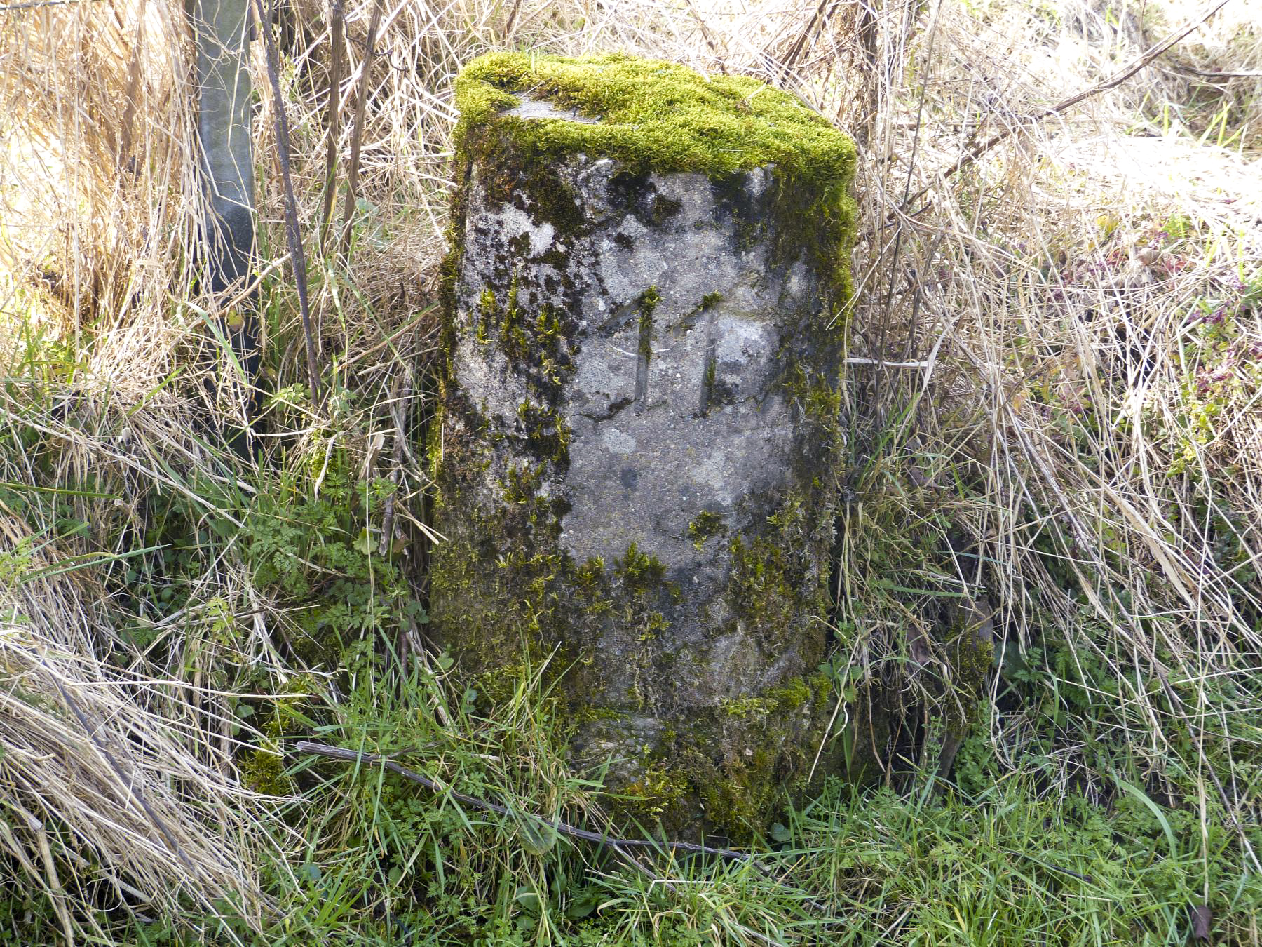 Ligne Maginot - SAINT ANTOINE - (Casemate d'infanterie - double) - Borne de délimitation de l'emprise militaire ( chemin menant à Fresnois)