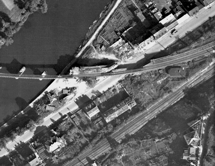 Ligne Maginot - PONT RAIL (MF DU) - (Poste GRM - Maison Forte) - Photo aérienne années 40