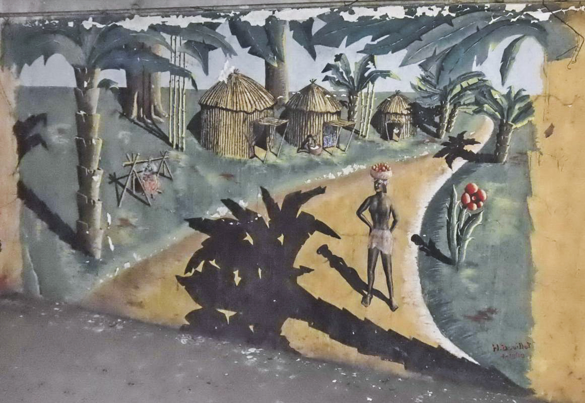 Ligne Maginot - GUENTRANGE (FESTE DE) - (Ouvrage d'artillerie) - Caserne Sud
Fresque de 'H.Bouillot (?)  1-1940'