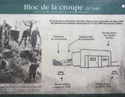 Ligne Maginot - A6 - LA CROUPE - (Blockhaus pour canon) - Plaque explicative  implantée à proximité du blockhaus.