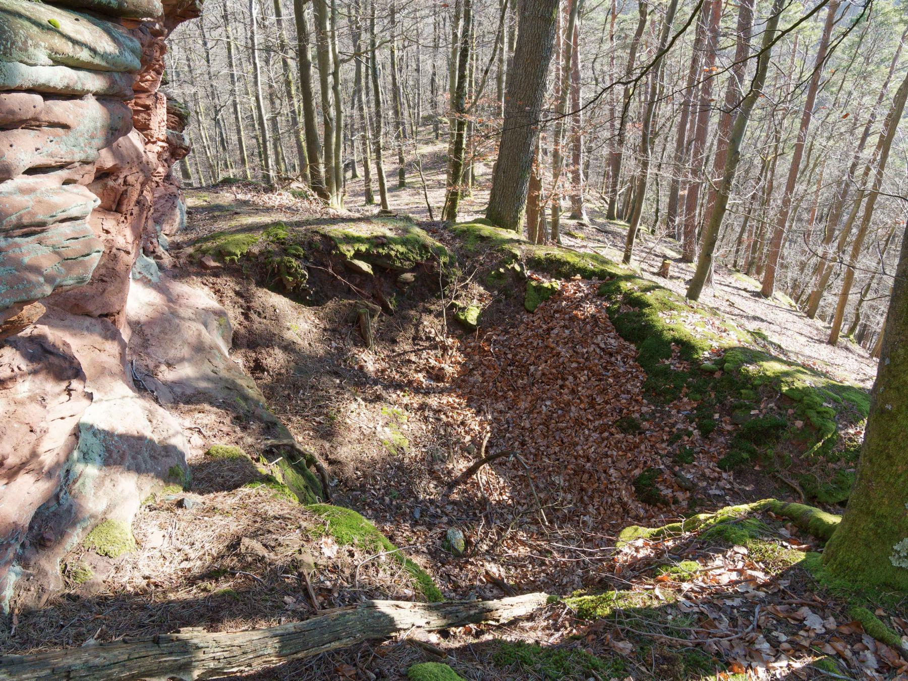 Ligne Maginot - FALKENBERG OUEST - (Observatoire d'infanterie) - Bivouac sous le rocher 