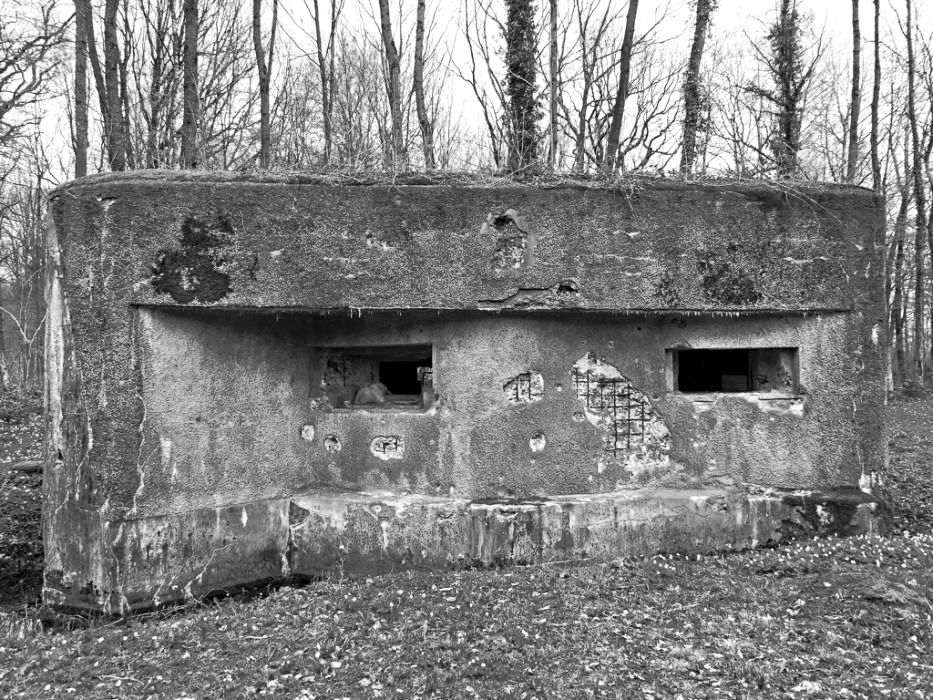 Ligne Maginot - A25 - PATTE D'OIE - (Blockhaus pour canon) - Façade Ouest