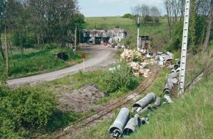 Ligne Maginot - ANZELING - A25 - (Ouvrage d'artillerie) - Entrée munitions
Le terrain devant l'entrée