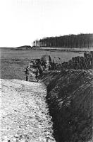 Ligne Maginot - HOCHWALD - (Ouvrage d'artillerie) - Le creusement d'un fossé antichar sur les avants de l'ouvrage