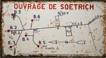 Ligne Maginot - SOETRICH - A11 - (Ouvrage d'artillerie) - Le plan de l'ouvrage, initialement disposé dans l'entrée munitions