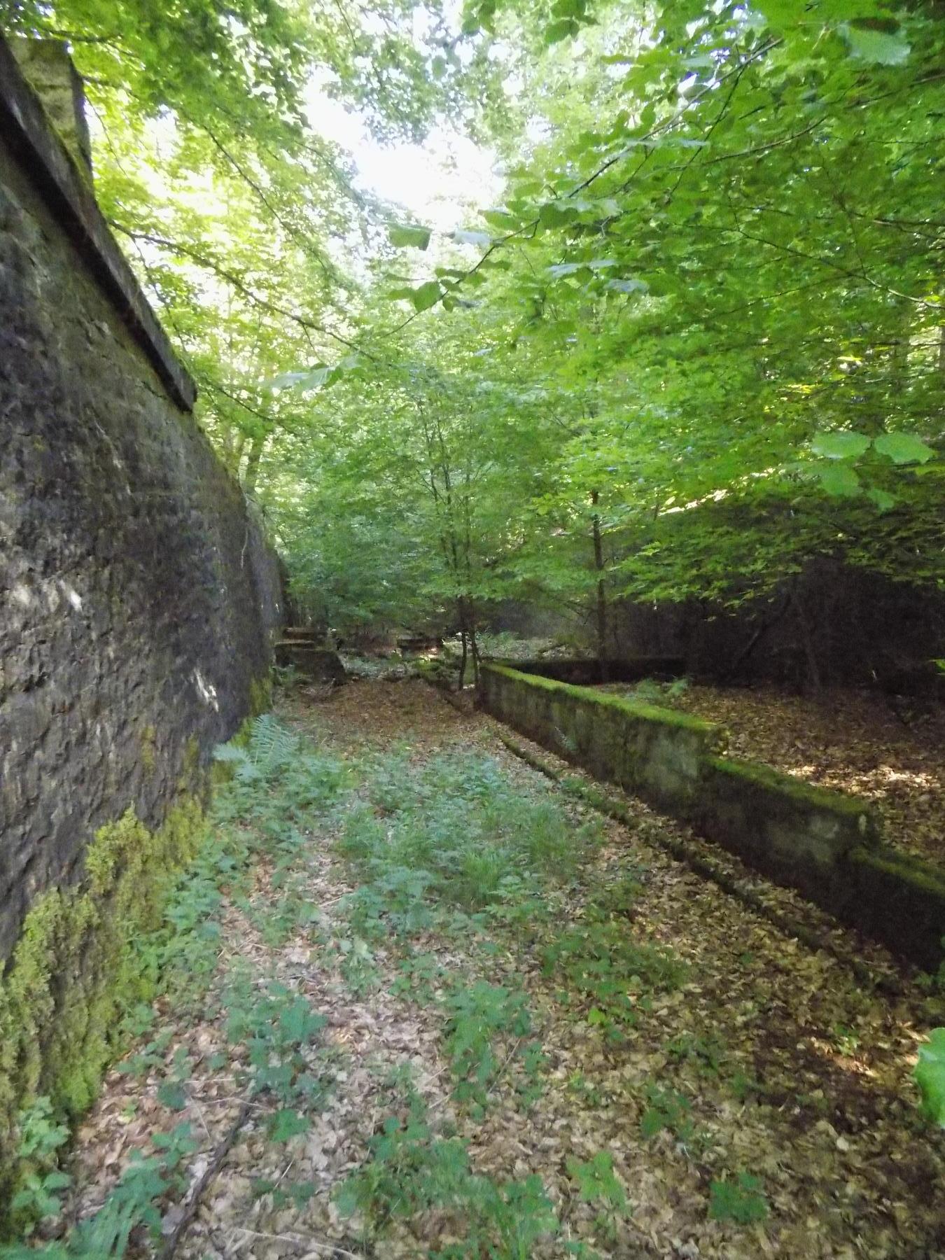 Ligne Maginot - HOCHWALD (FOSSé ANTICHAR DU) - (Obstacle antichar) - Fondation présente dans le fosse entre C5 et C6