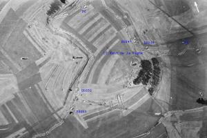 Ligne Maginot - HAUT DE LA VIGNE - O7 - (Observatoire d'artillerie) - Vue aérienne du 12 mars 1940