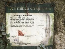 Ligne Maginot - BA12 - ROUTE DU CONSERVATEUR OUEST - (Blockhaus pour canon) - Plaque explicative apposée sur le blockhaus.