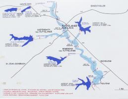 Ligne Maginot - HIRBACH - STANGENWALD (RETENUE DE) - (Inondation défensive) - Schéma d'inondation globale