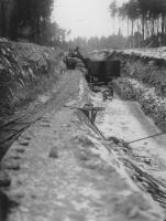 Ligne Maginot - HOCHWALD (FOSSé ANTICHAR DU) - (Obstacle antichar) - Construction du fossé
Partie entre C5 et C6