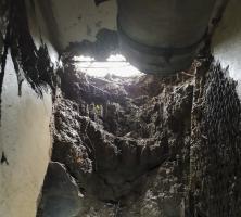 Ligne Maginot - BOIS DE KANFEN - X5 - (Abri) - Couloir arrière rebouché lors de la destruction partielle de l'abri.