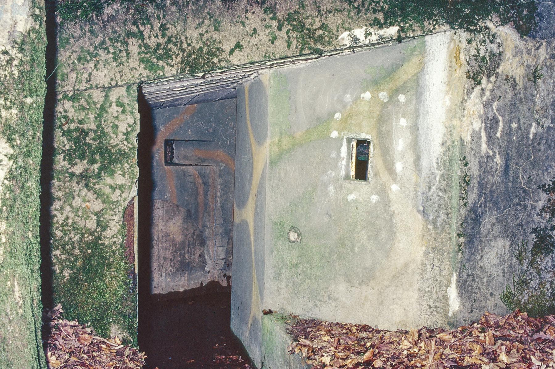 Ligne Maginot - F2B - GRUNDVILLER 5 - (Blockhaus pour arme infanterie) - L'entrée
La peinture camouflage est encore visible