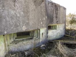 Ligne Maginot - AB35 - (Blockhaus pour canon) - La façade de tir.