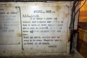 Ligne Maginot - BOUSSE - A24 - (Ouvrage d'infanterie) - Ordre du jour n° 1 du général Gamelin du 14 octobre 1939 inscrit dans la galerie principale
