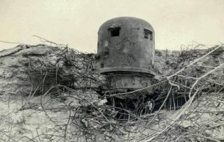 Ligne Maginot - 31/1 - PONT DE BATEAUX DE NEUF BRISACH - (Casemate d'infanterie - Double) - La cloche GFM quasi déchaussée de la dalle de la casemate