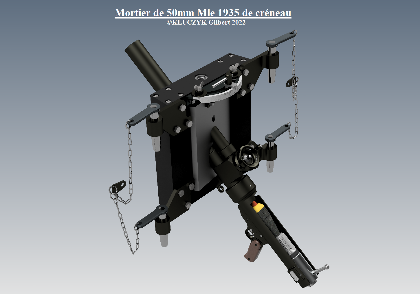 Ligne Maginot - Créneau pour mortier de 50 mm - 