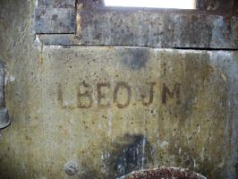 Ligne Maginot - LA BEOLE (BE) - (Ouvrage d'infanterie) - Bloc 1
Marquage d'origine sur le blindage du JM