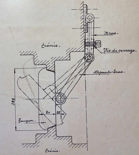 Ligne Maginot - Tampons et volets de protection des trémies pour arme d'infanterie - 